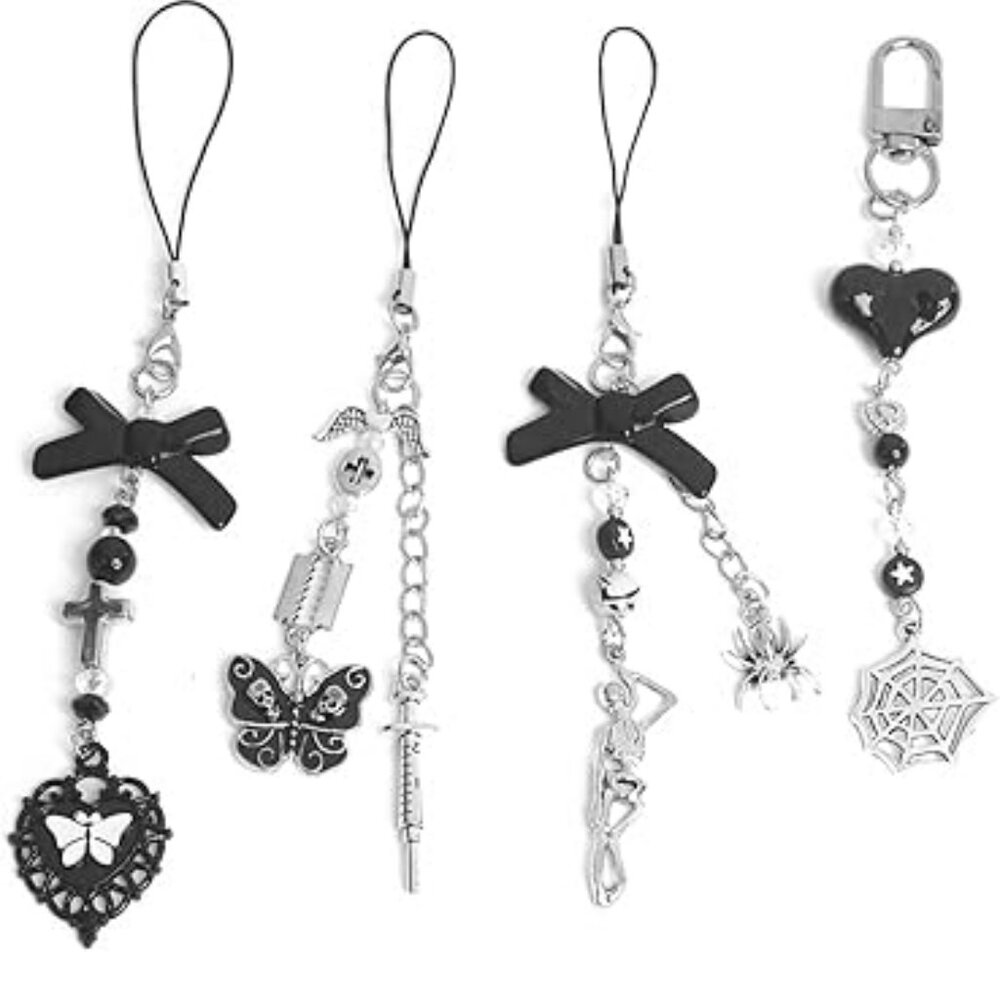 4 pc Phone Charms Y2K Style Butterflies‎ etc Very Nice